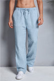 Men's Casual Linen Drawstring Pant With Pockets