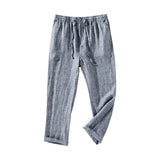Men's Casual Linen Drawstring Pant With Pockets