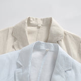 Men's 100% Linen Elegant Linen Striped Blazer Jacket
