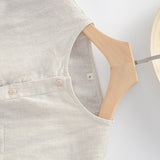 2022 Men's Long Sleeve Button Closure Linen Shirt With Pocket