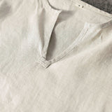 NEW Men's Linen Short Sleeve casual T-shirt